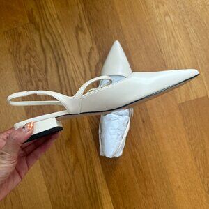 NWT Charles & Keith Cream Slingback Mary Jane Flats 9
